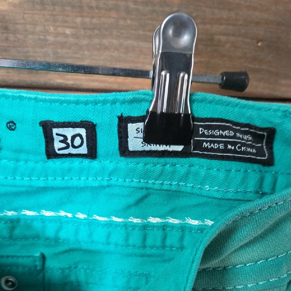 Miss Me Vibrant Teal Skinny Jeans - Picture 2 of 4